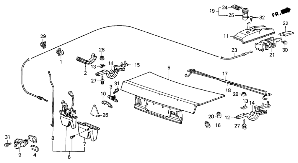 Honda 83309-SB4-661ZE Cover, Tailgate Opener *B49L* (FAIR BLUE)