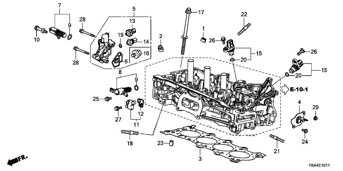 90005-5BA-A01 - Genuine Honda Bolt-Wash 11X163