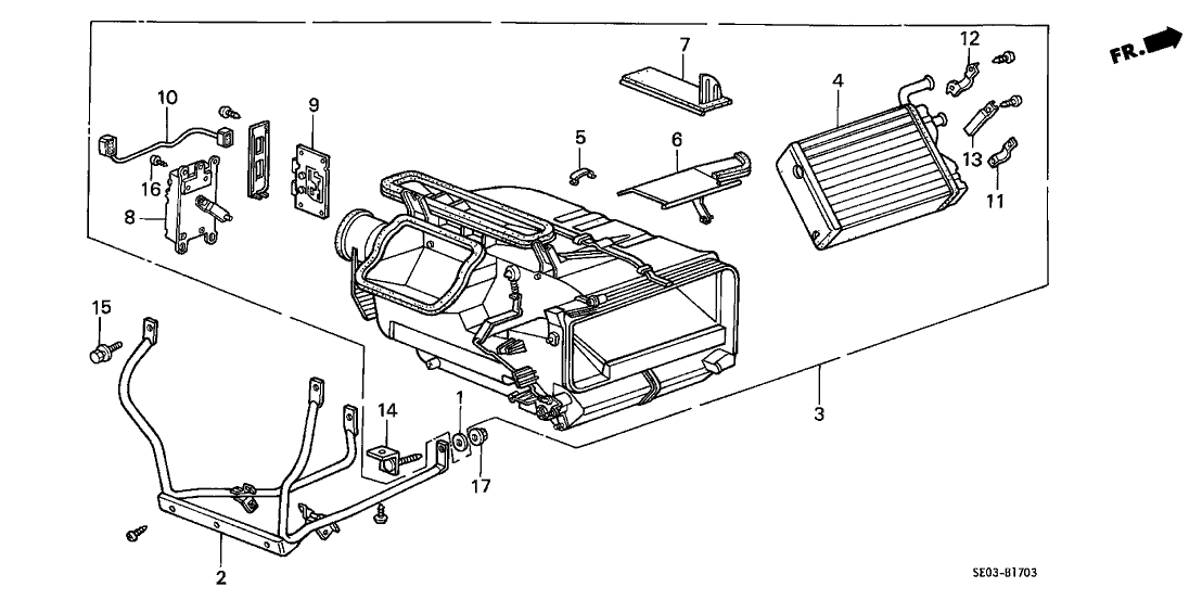 Honda 79100-SE0-A06 Heater Unit Assy.