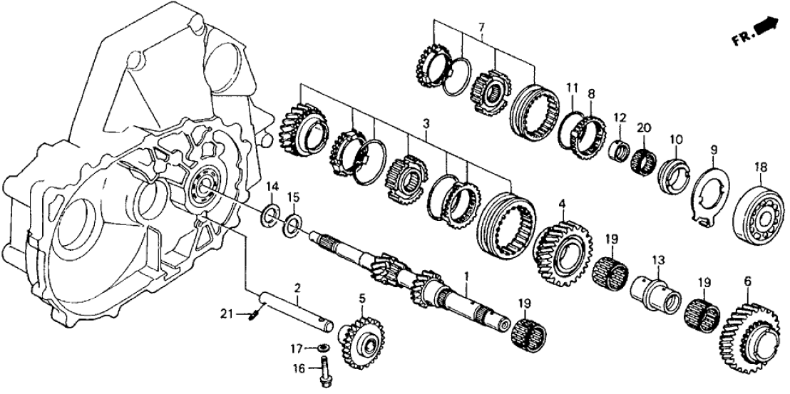 Honda 23442-PX5-A10 Gear Set, Mainshaft Third