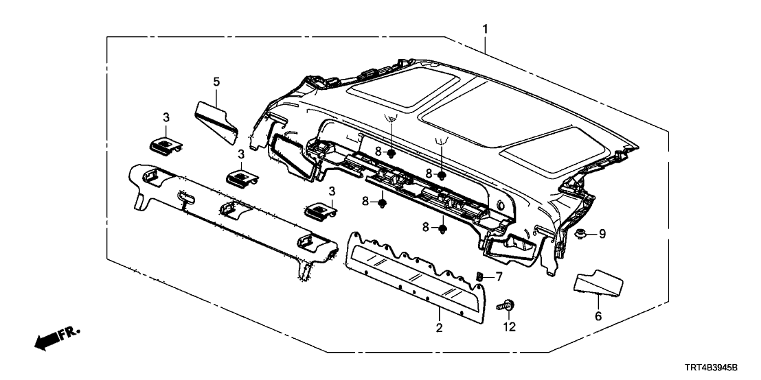 Honda 84500-TRT-A02ZA RR. Tray *NH900L*