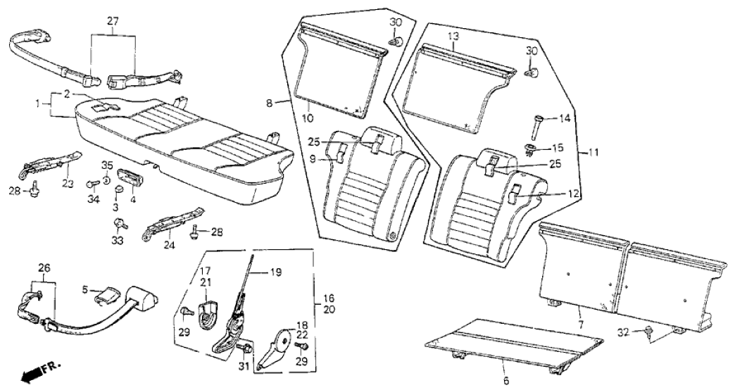 Honda 78110-SB3-676ZC Cushion Assy., RR. Seat *R62L* (URBAN RED)