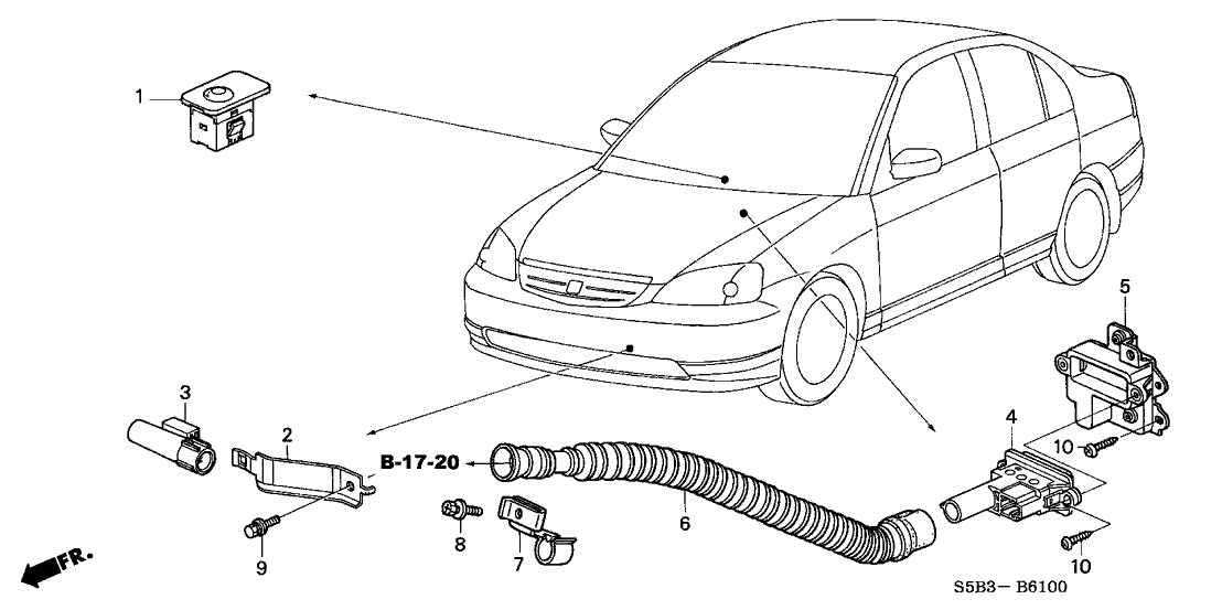 Honda 80531-S5B-A40 Case Assy., In Car Sensor