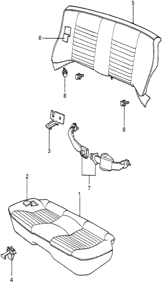 Honda 78111-692-671ZB Cover, RR. Seat Cushion Trim *Y11L* (SOFT IVORY)