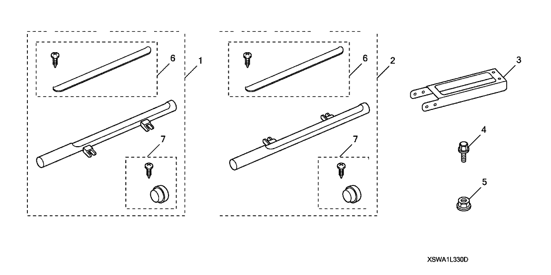 Honda 08L33-SWA-1C0R1 Step, Side Pad Set