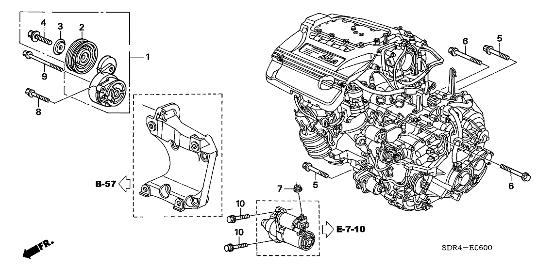 Honda 90002-RCJ-A01 Bolt, Special (10X30)