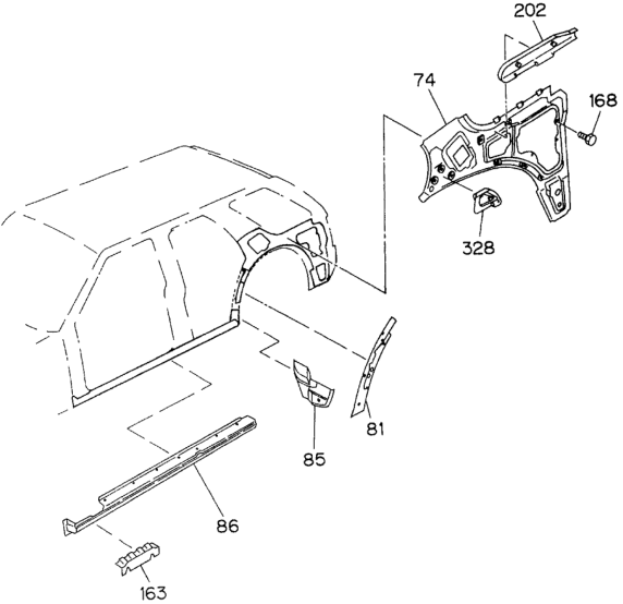 Honda 8-94326-979-5 Bracket, L. RR. Seat Striker