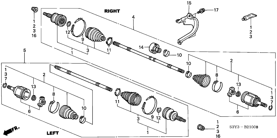 Honda 44329-S2K-N01 Band C, Driveshaft (NHk Spring)