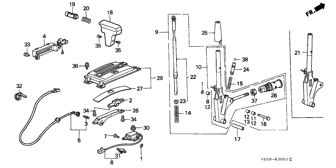 Honda 54136-SE0-981 Rod, Lock Pin