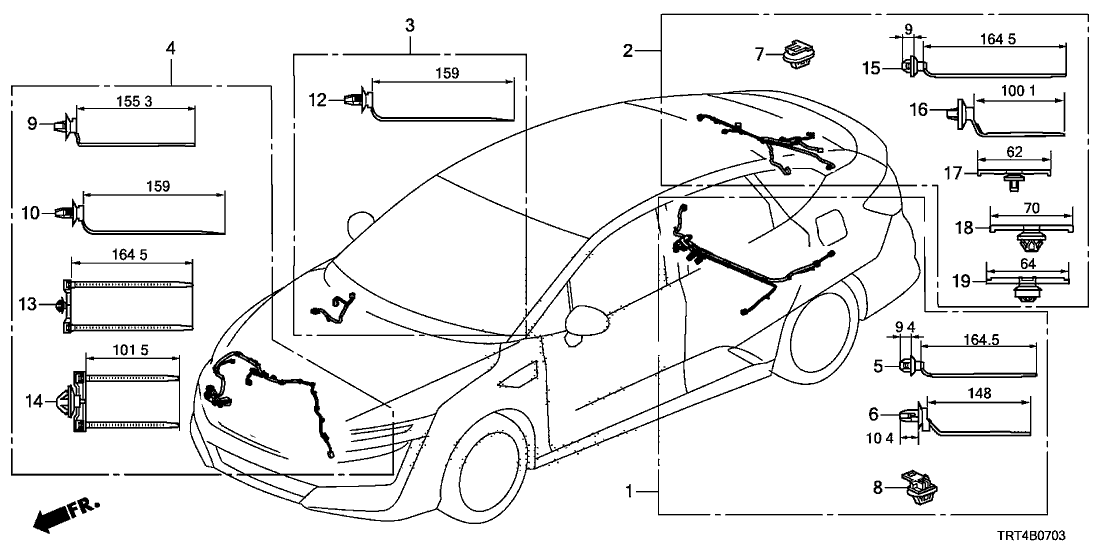91555-T0A-003 Honda Wire Harness Clip