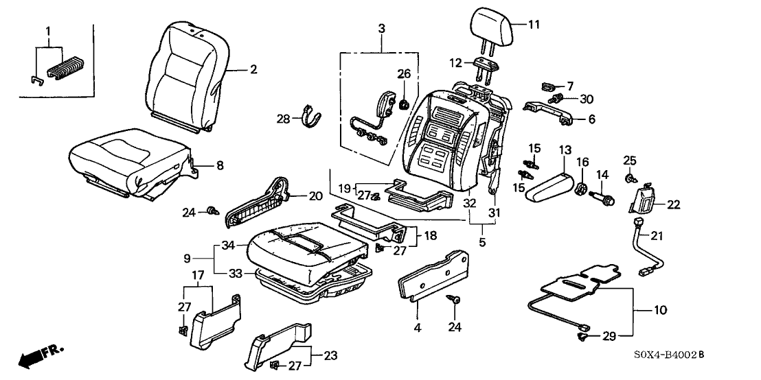 Honda 81128-S0X-A02 Pad, R. FR. Seat-Back