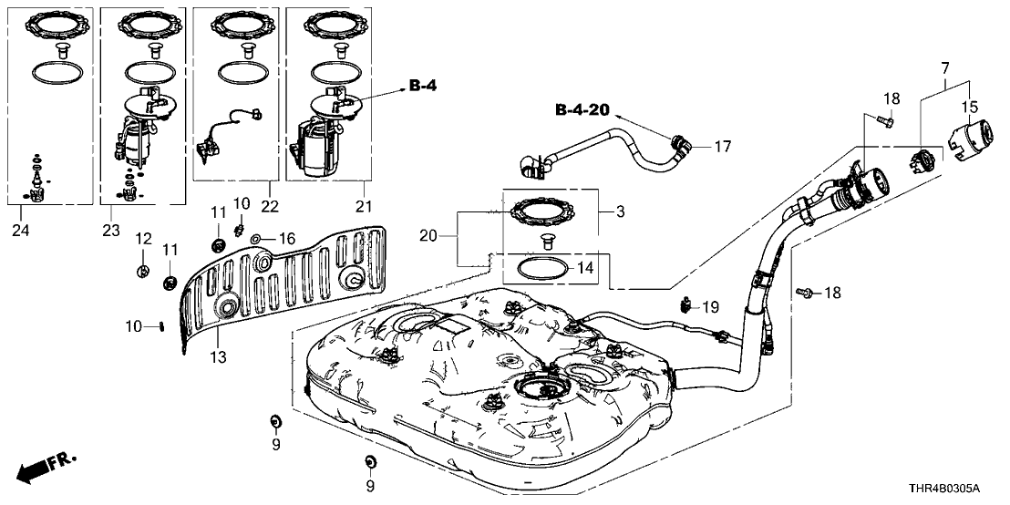 Honda 17044-THR-A05 TANK SET, FUEL