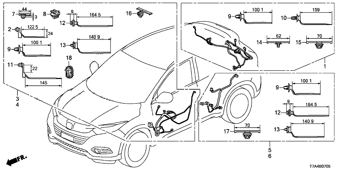 Honda 32751-T7S-A60 WIRE HARNESS, DOOR (DRIVER SIDE)