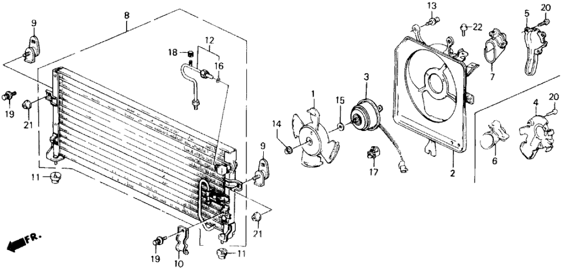 Honda 80100-SF1-A15 Condenser Assy. (Modine)