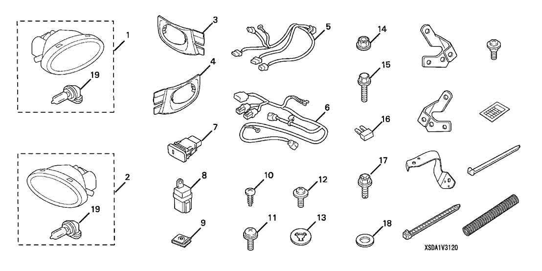 Honda 08V31-SDA-10153 L. Garnish Assy.