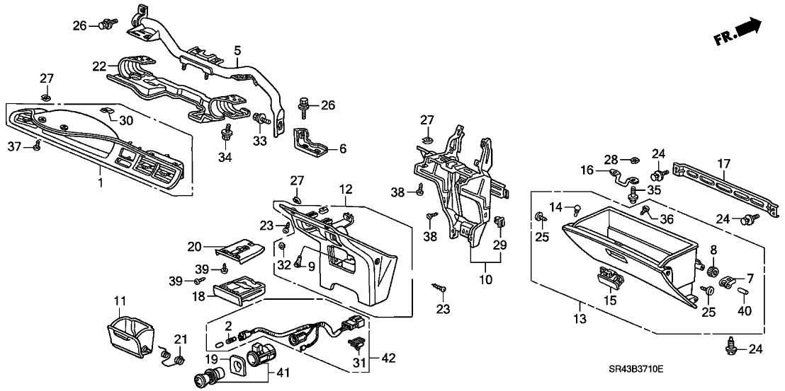 Honda 77500-SR3-C01ZD Box Assembly, Glove (Vintage Red)