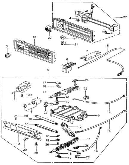 Honda 39372-SA0-000 Cable, Mode Control