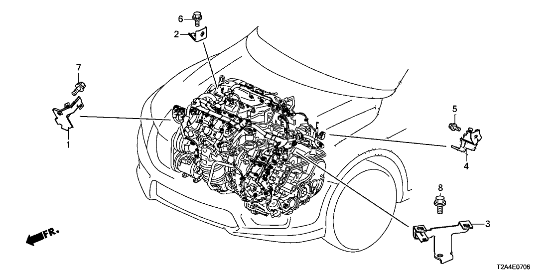 Honda 32115-5G0-A00 Harn Stay,Knock S