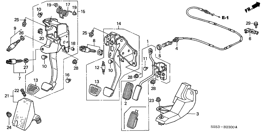 Honda 17931-S5T-010 Clamp, Throttle Wire