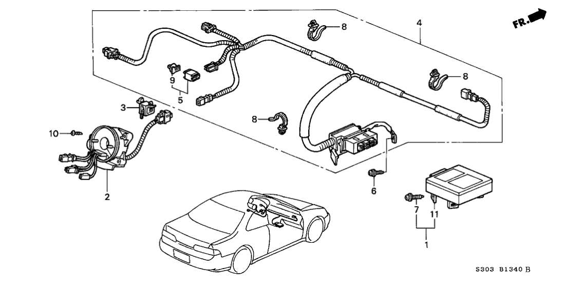 Honda 06772-S30-A80 SRS Unit Kit