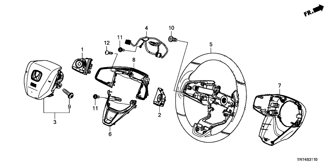 Honda 78501-TRT-A70ZA Grip Comp *NH900L*