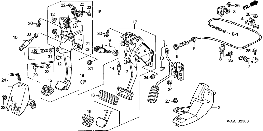 Honda 17882-PLM-A00 Stay B, Actuator Wire