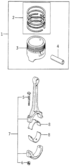 Honda 13210-689-000 Rod Assy., Connecting