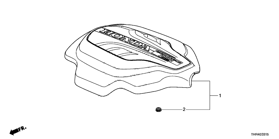 Honda 17121-5MR-A10 Cover, Assembly Engine