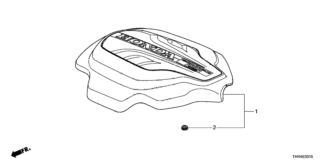 Honda 17121-5MR-A11 COVER, ASSY- ENGINE