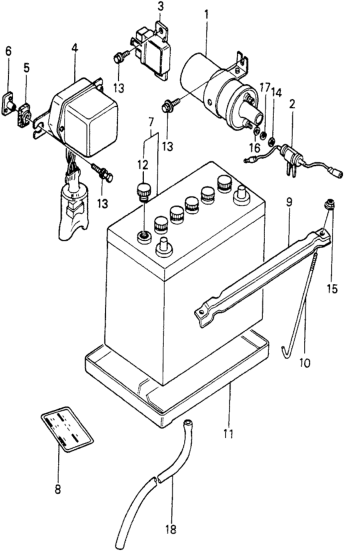 Honda 31513-692-000 Bolt, Battery Setting