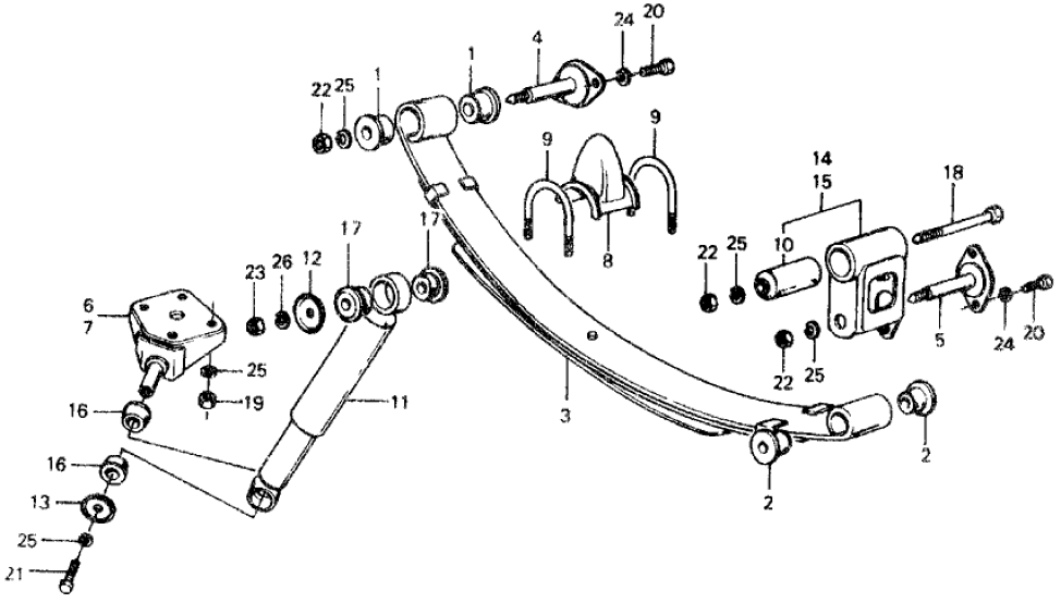 Honda 52542-663-000 U-Bolt, RR. Spring