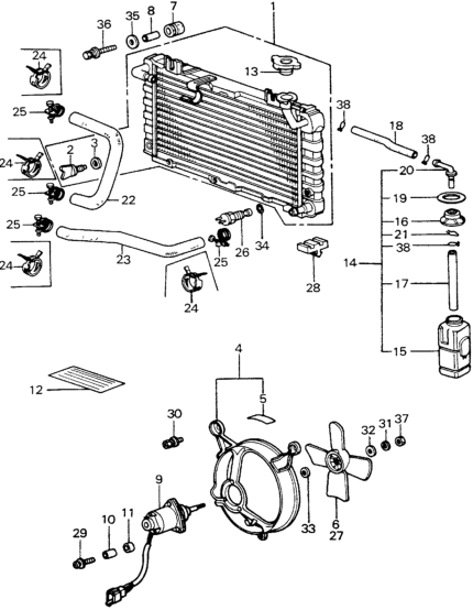 Honda 19018-PB2-811 Label, Fan Caution