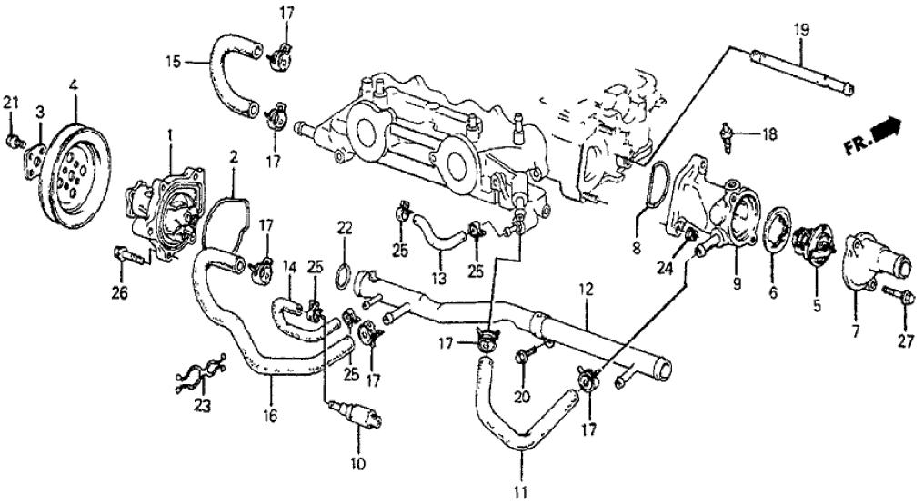 Honda 19224-PC6-000 Pulley, Water Pump