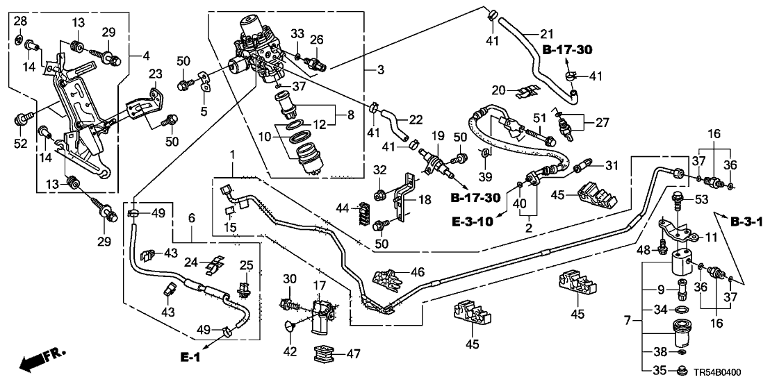 Honda 17764-TR5-A00 Stay C, Fuel Pipe