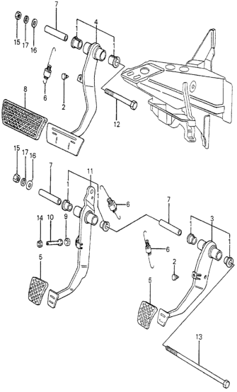 Honda 46910-692-670 Pedal, Clutch