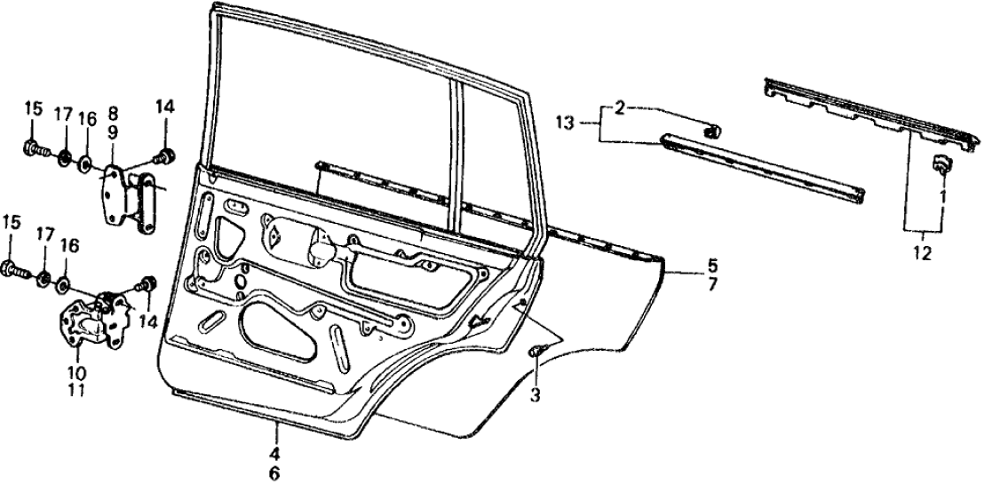 Honda 76110-663-670ZZ Panel, R. RR. Door