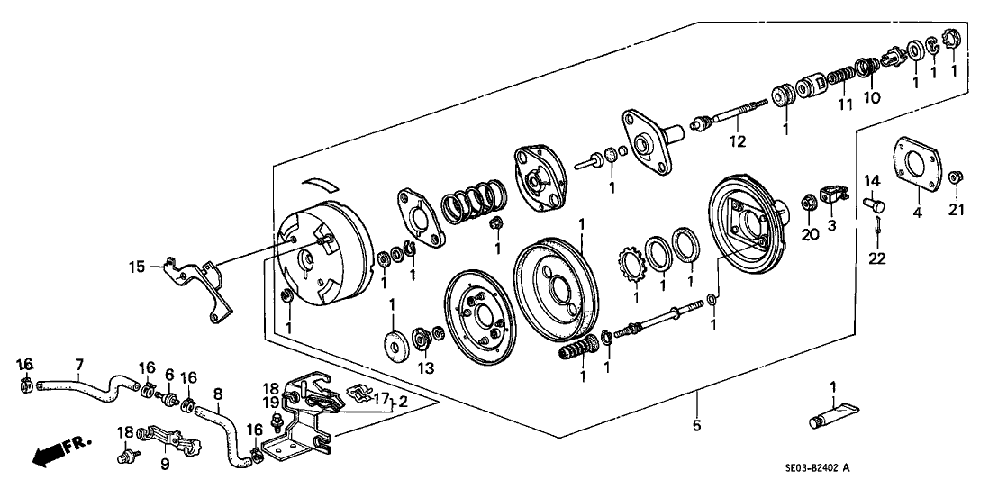 Honda 46400-SE3-A02 Power Assembly, Master (9")