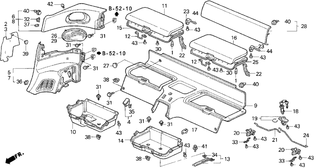 Honda 84650-SR2-000ZA Lining, RR. Panel *NH178L* (EXCEL CHARCOAL)
