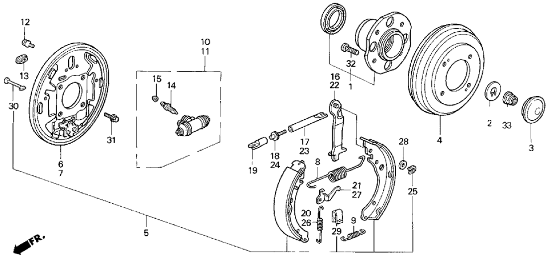 Honda 43360-SM4-A01 Lever, R. Parking Brake