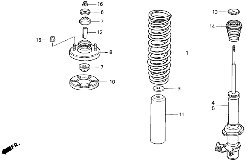 Honda 51602-SR2-J23 Shock Absorber Assembly, Left Front (Showa)