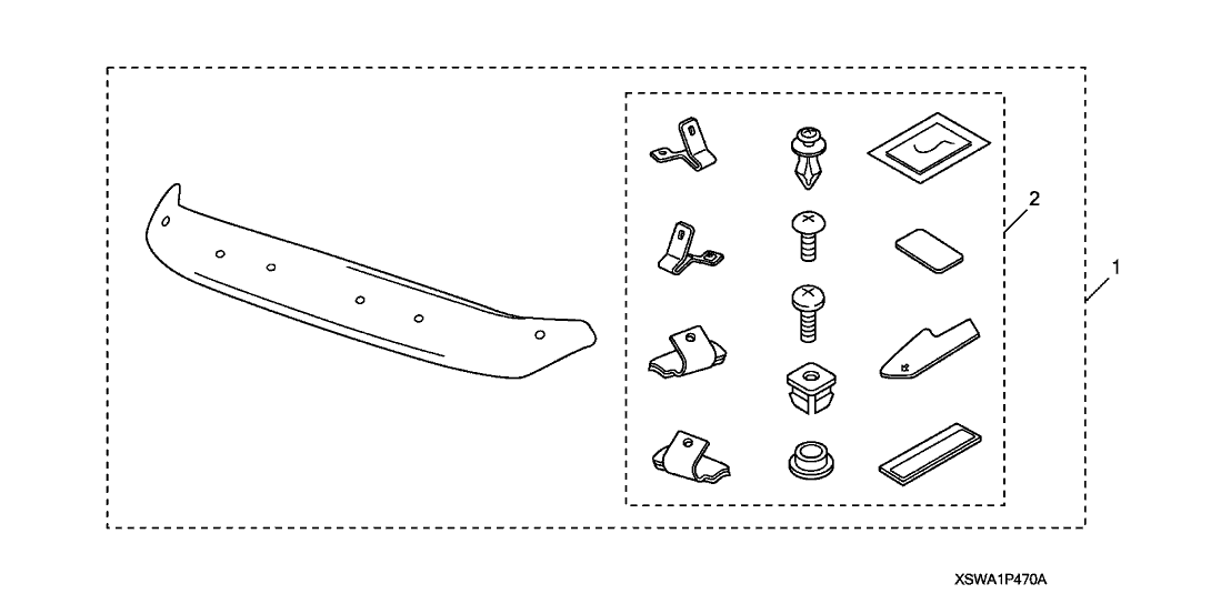 Honda 08P47-SWA-1A0R1 Hardware Kit