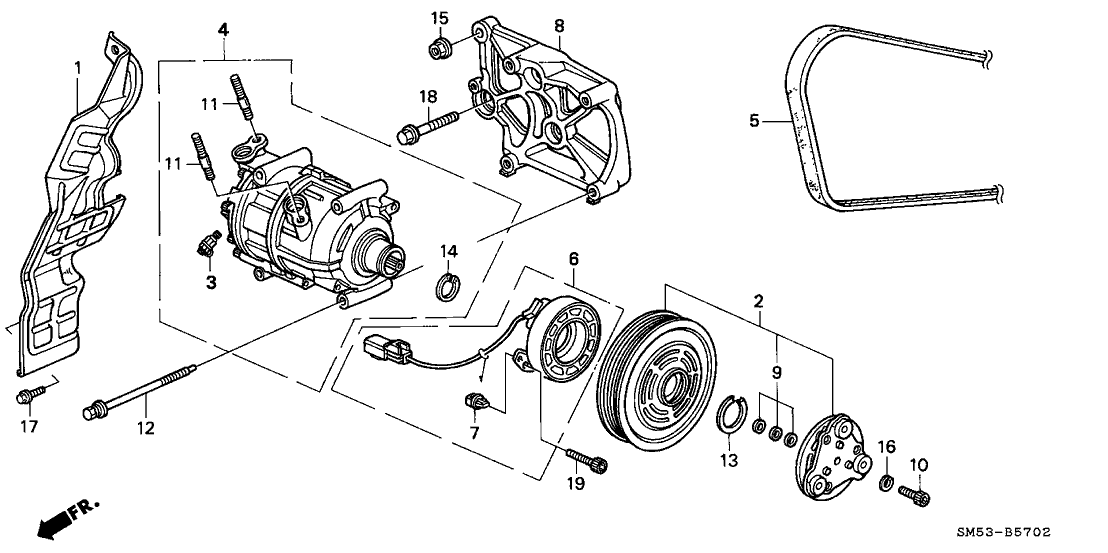 Honda 38930-PT2-N00 Bracket, Compressor