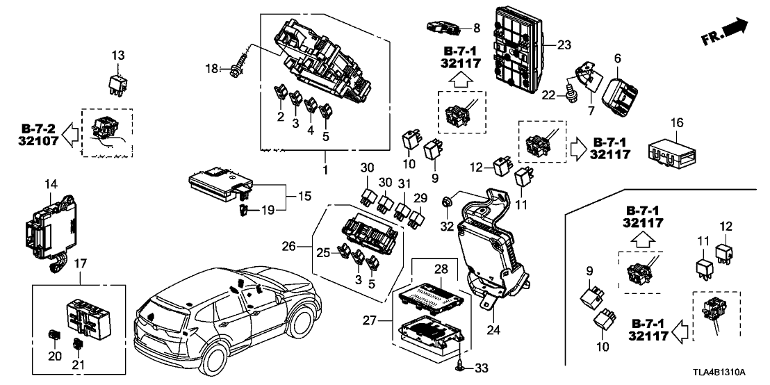 Honda 38230-TMJ-Z01 Box Assembly-, Sub-Fuse