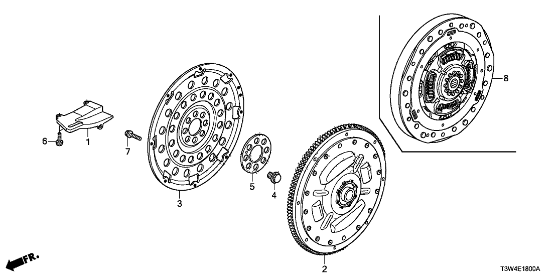 Honda 22000-5Y4-003 Flywheel Assembly