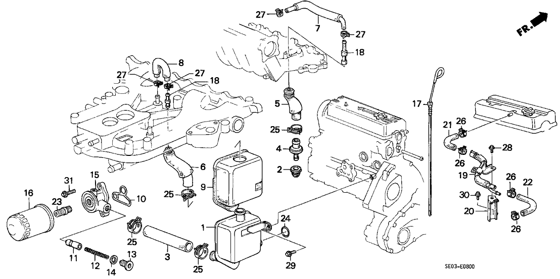 Honda 17138-PH3-000 Tube, Breather Pipe