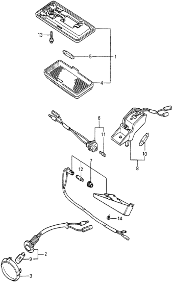 Honda 34250-692-004ZB Light Assembly, Interior (Tender Red) (Imasen)