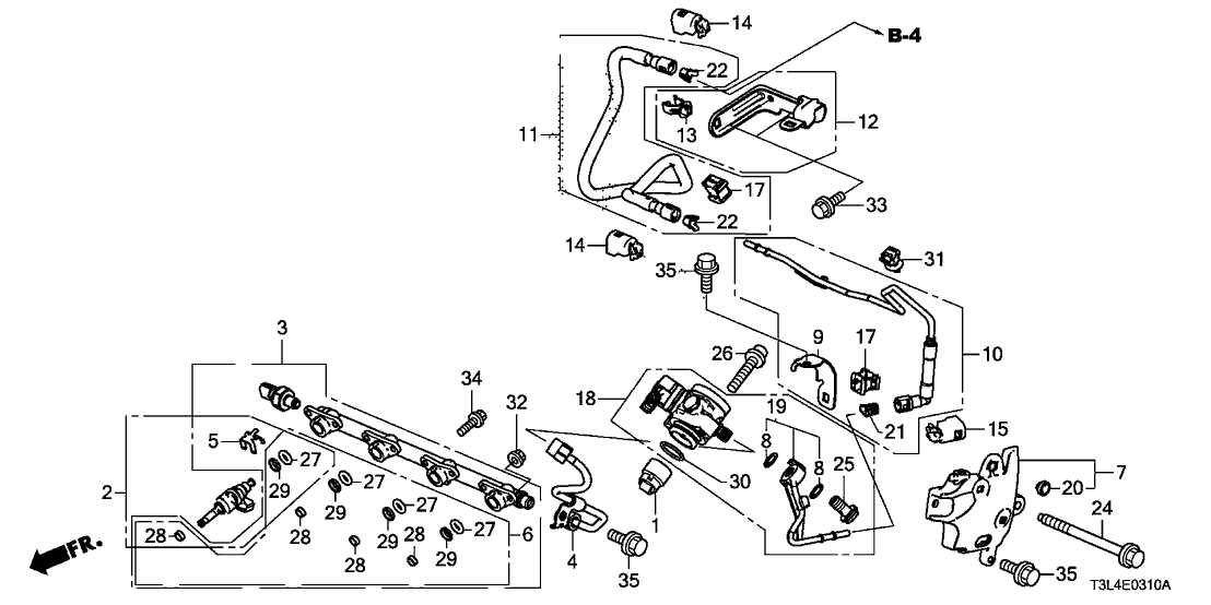 Honda 16512-5A2-A10 Bracket,Fuel