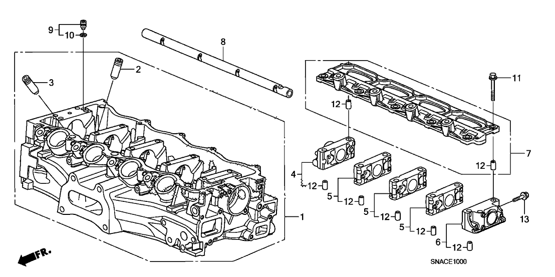 Honda 12232-R1A-A00 Holder, Rocker Shaft