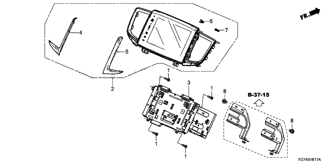 Honda 39542-TG7-A32 Black-Box Assy. (Clarion)