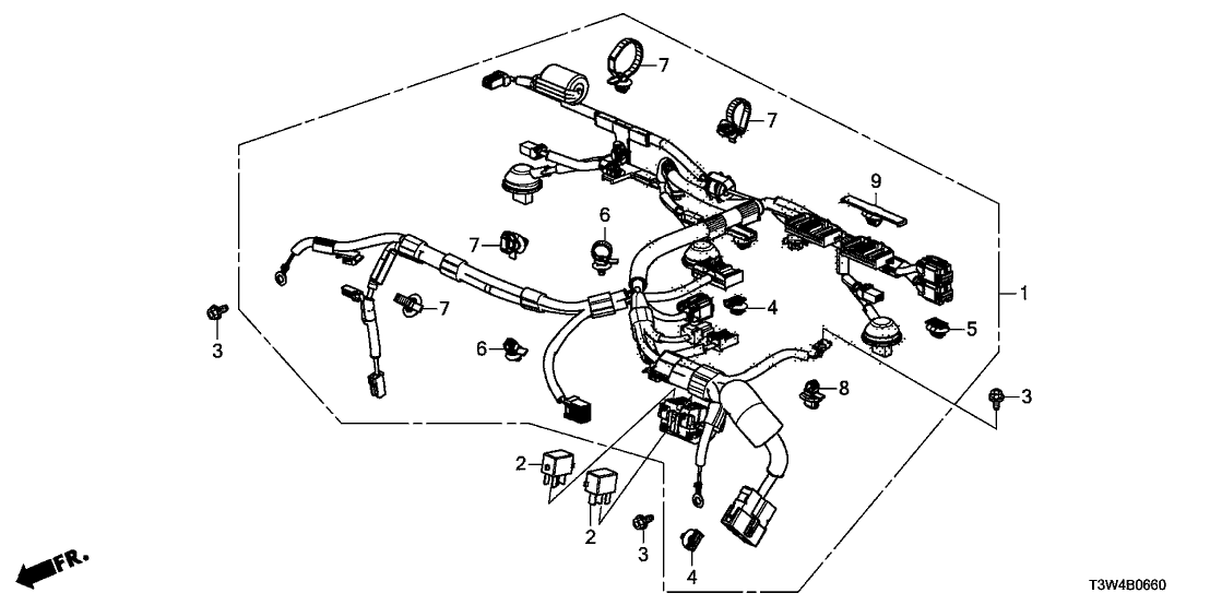 1N000-5K1-000 Honda Harness, Ipu